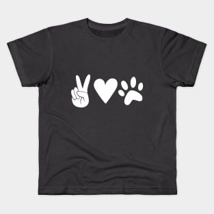 Peace Love Paw Kids T-Shirt